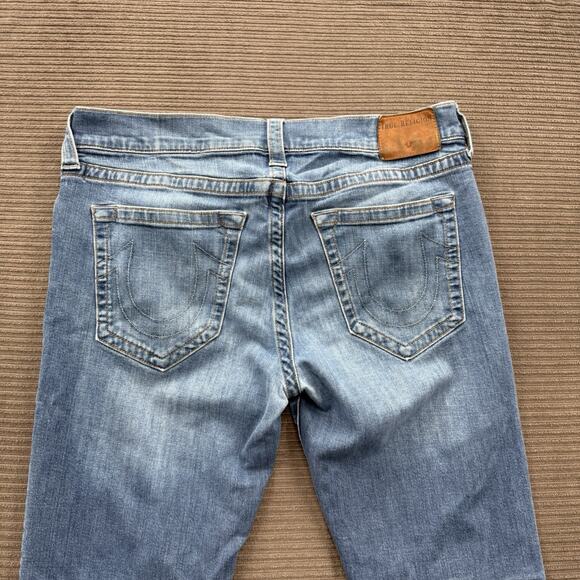 True Religion Jeans Men 36/31 (Measured 34/31) Blue Geno Relaxed Slim Designer. - Picture 10 of 11